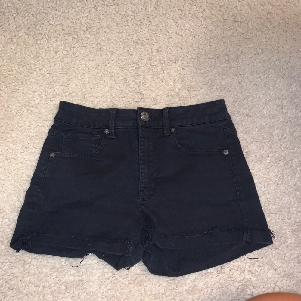 Black American eagle jean shorts